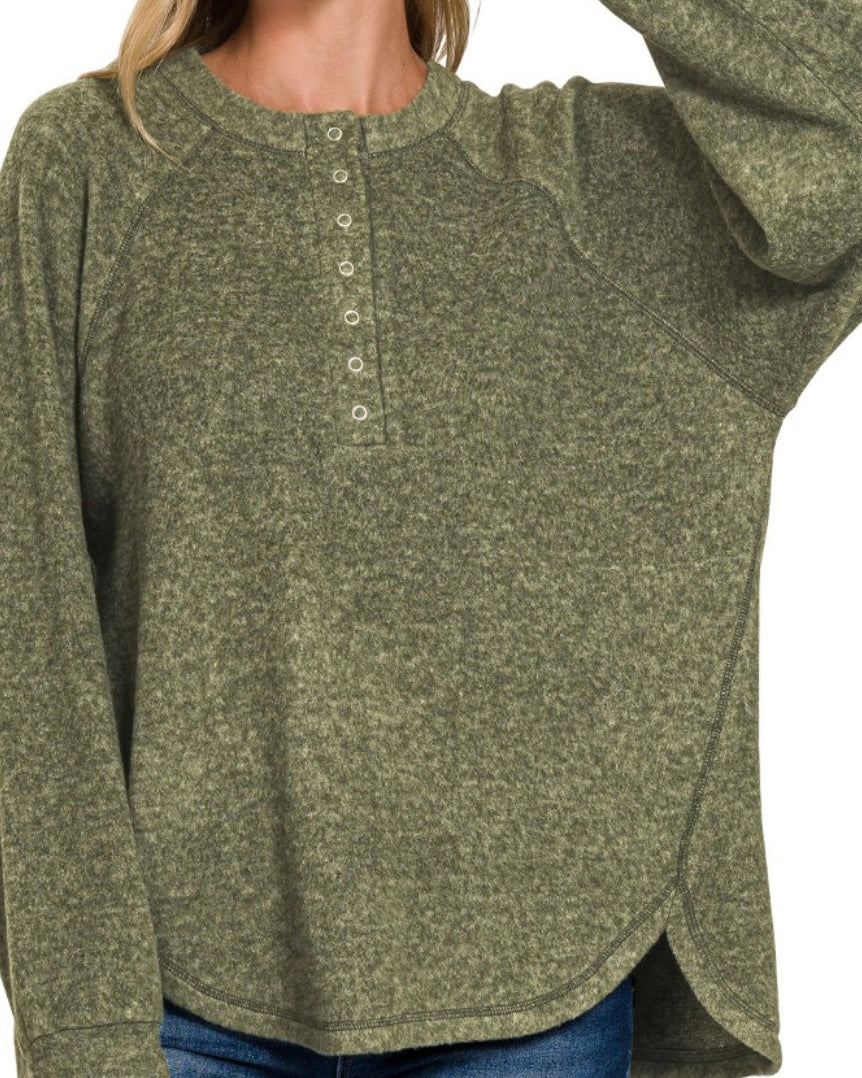 Olive Henley Top