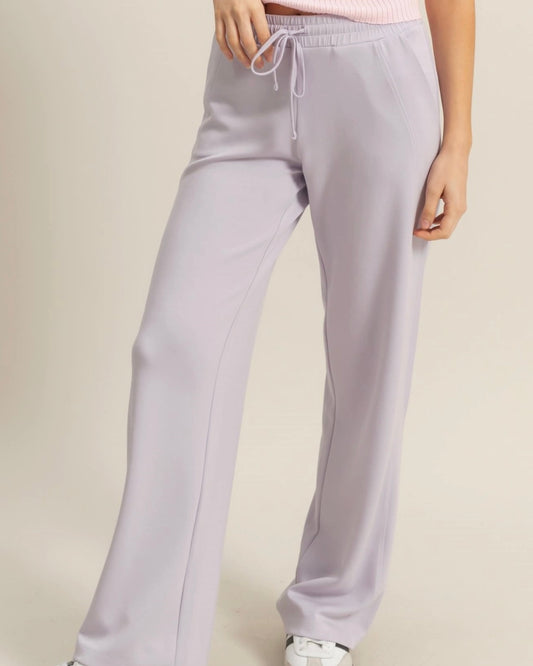 Lilac Gray Scuba Drawstring Pant