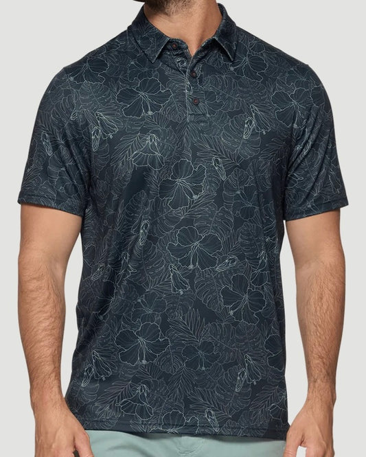 MVP Floral Print Performance Polo