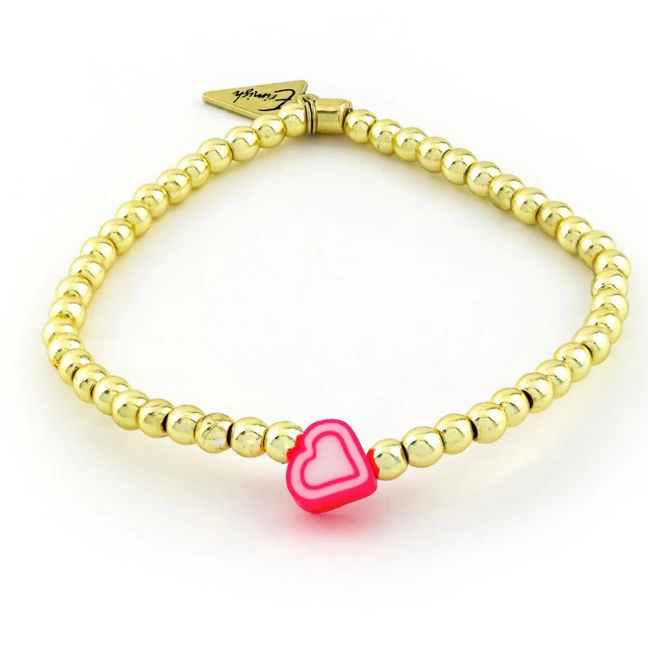 Hot Pink Heart Bracelet