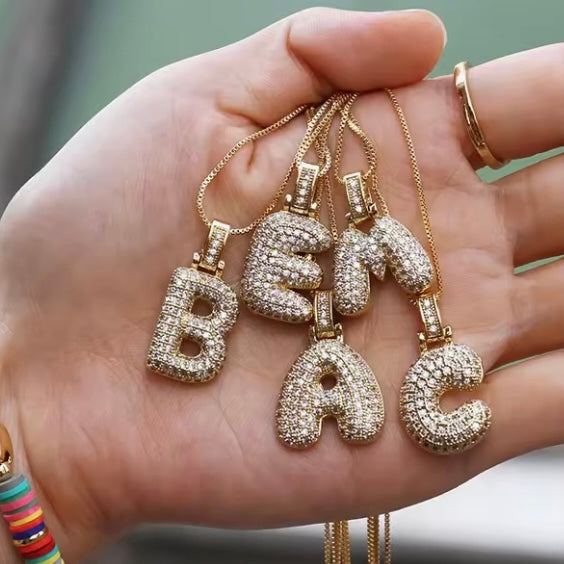 Bubble Initial Necklace
