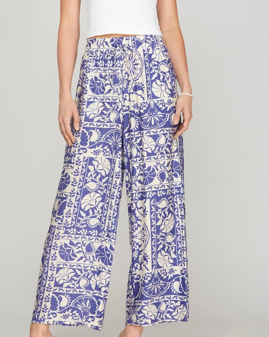 Blue Tara Wide Leg Pant