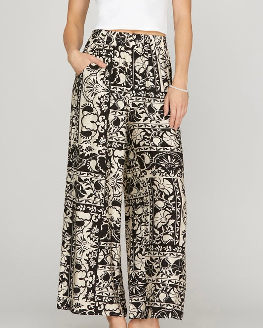 Black Tara Wide Leg Pant