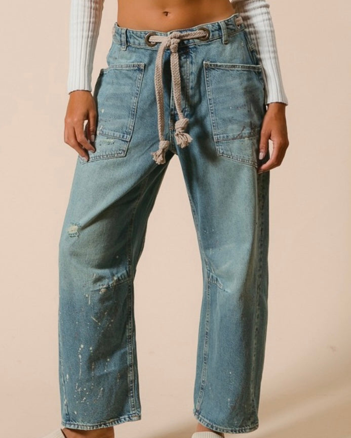 Denim Barrel Jean