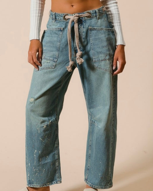 Denim Barrel Jean