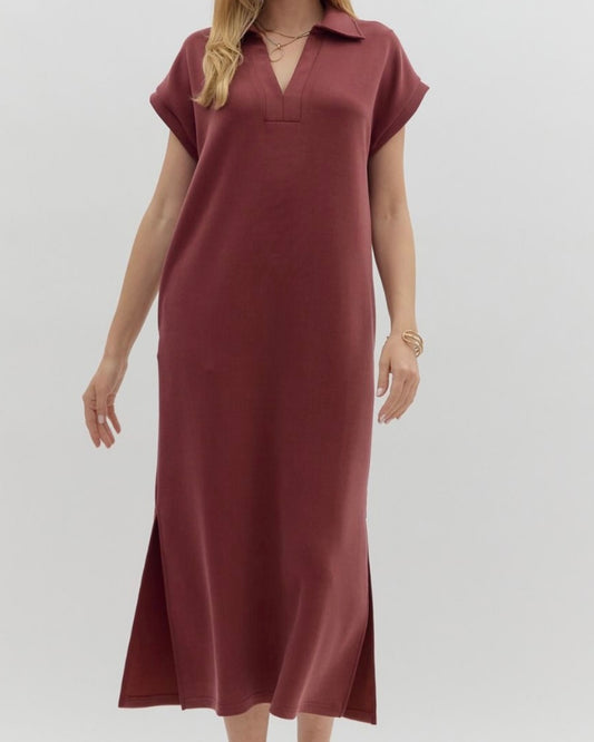Jessa Burgundy Dress