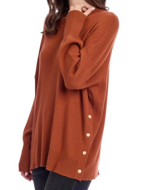 Noralee Rust Button Sweater