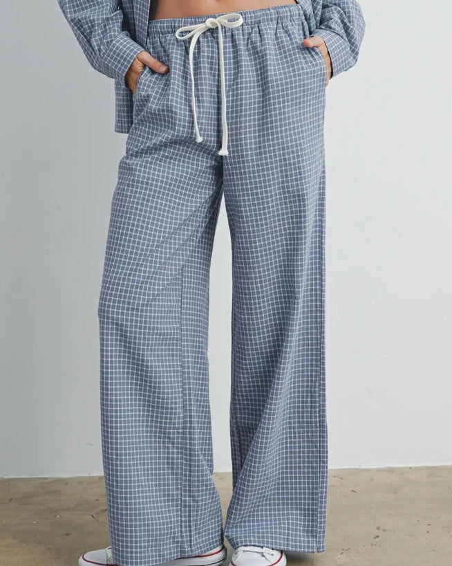 Drawstring Check Pants