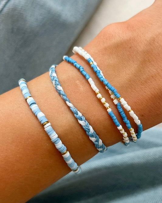 Light Blue & White Seed Bead Set