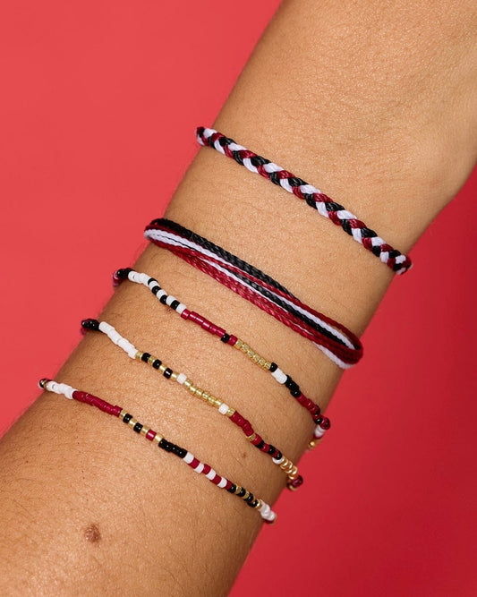 Maroon & Black Seed Bead Set