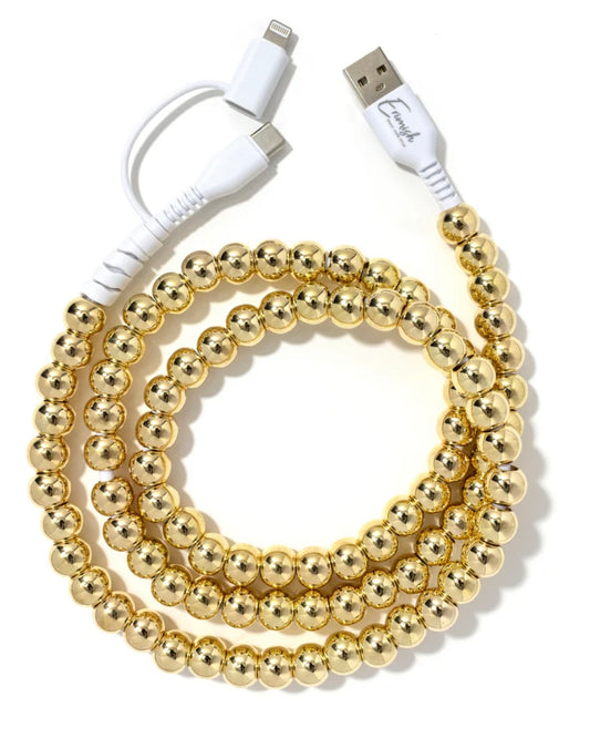 Gold Bead 3ft Phone Charger