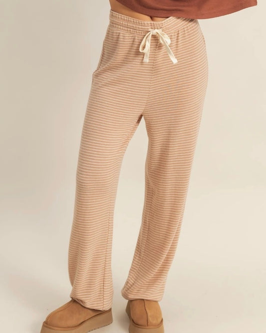 Taupe Stripe Lounge Jogger