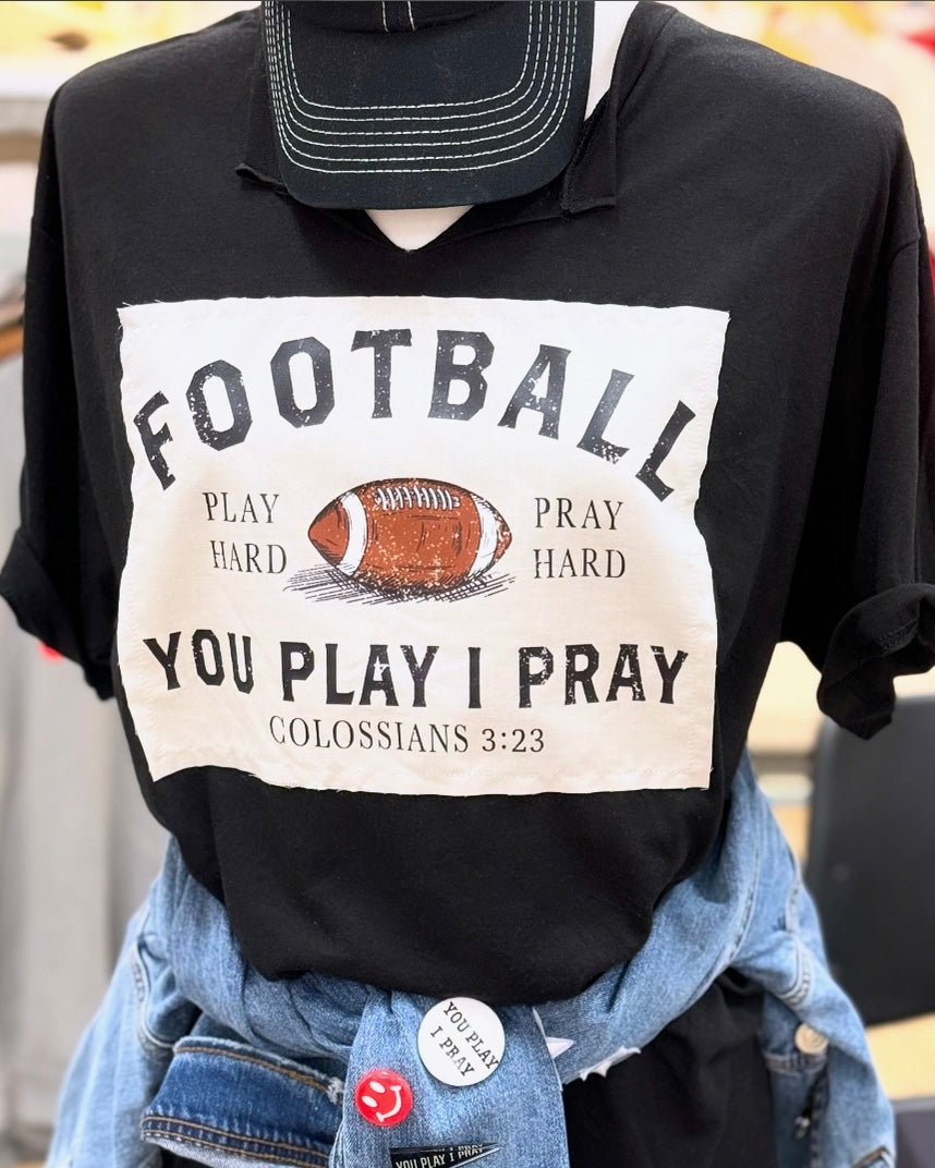 Football Patch V-Neck Tee