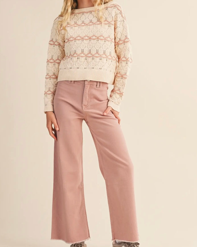 Pointelle Sweater