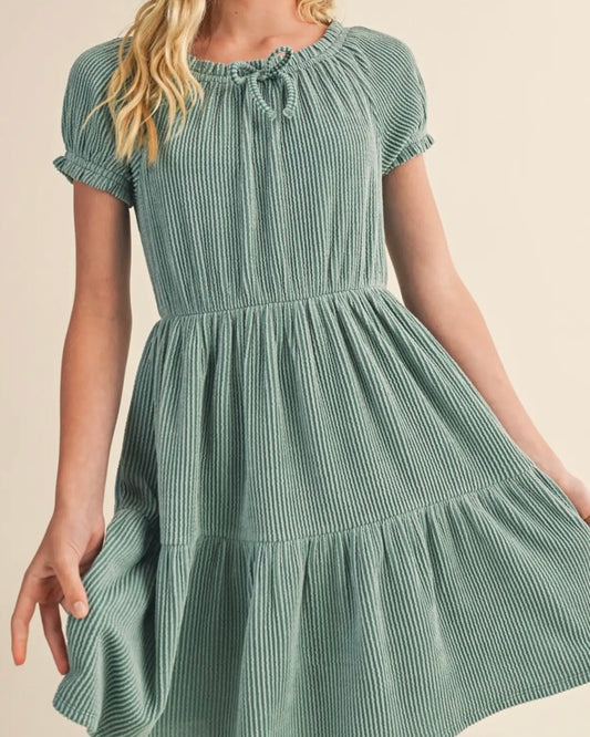 Sage Tiered Dress