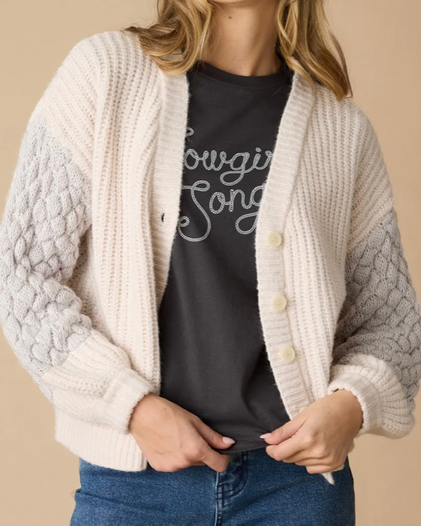 Brielle Mixed Stitch Cardigan