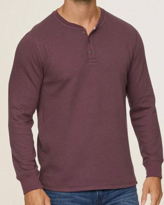 Chatsworth Eggplant Waffle Henley