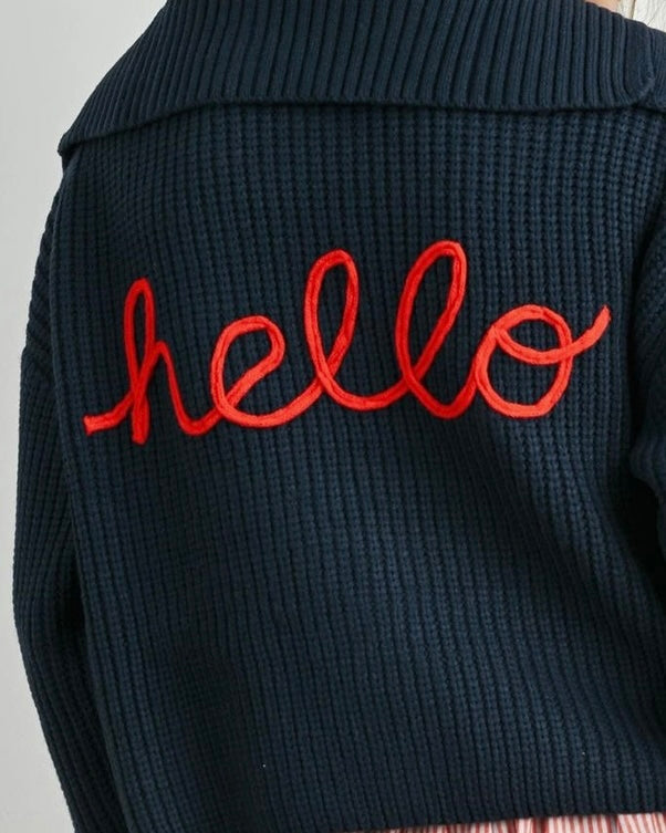 Hello Collared Sweater - The Swanky Shack