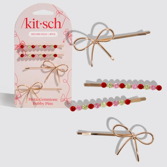 Holiday Gemstone Bobby Pin Set