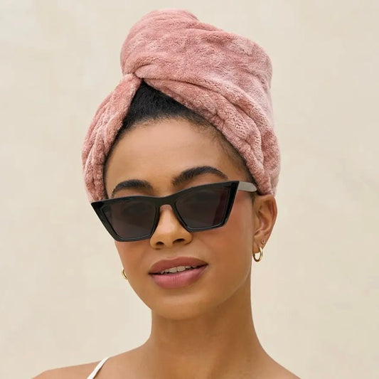 Terracotta Microfiber Hair Towel