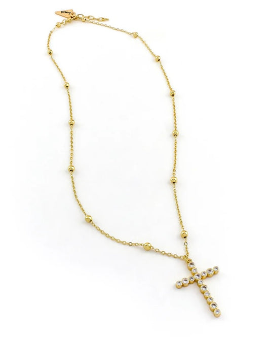 Bezel Cross Necklace