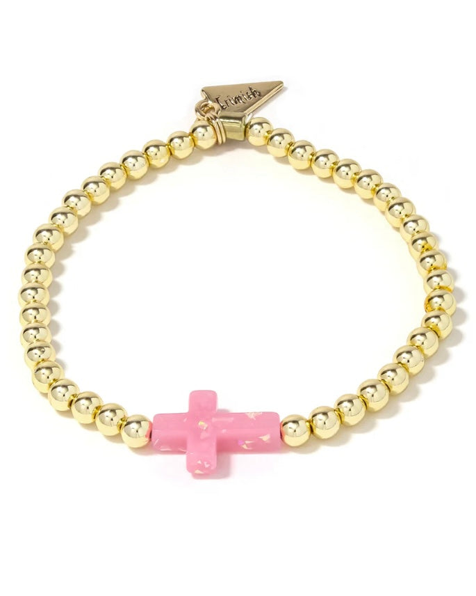 Asher Pink Cross Bracelet