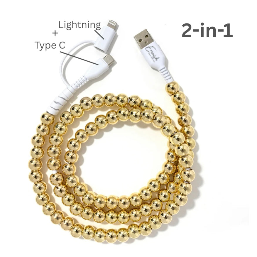 Gold Bead 6ft Charger