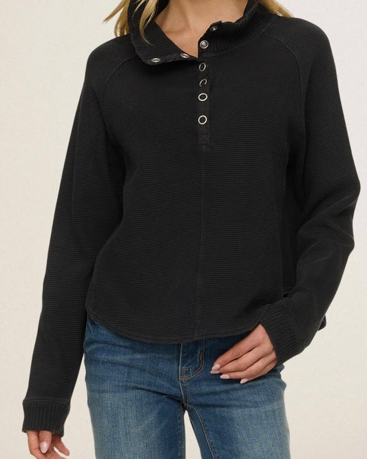 Adriana Snap Pullover - The Swanky Shack