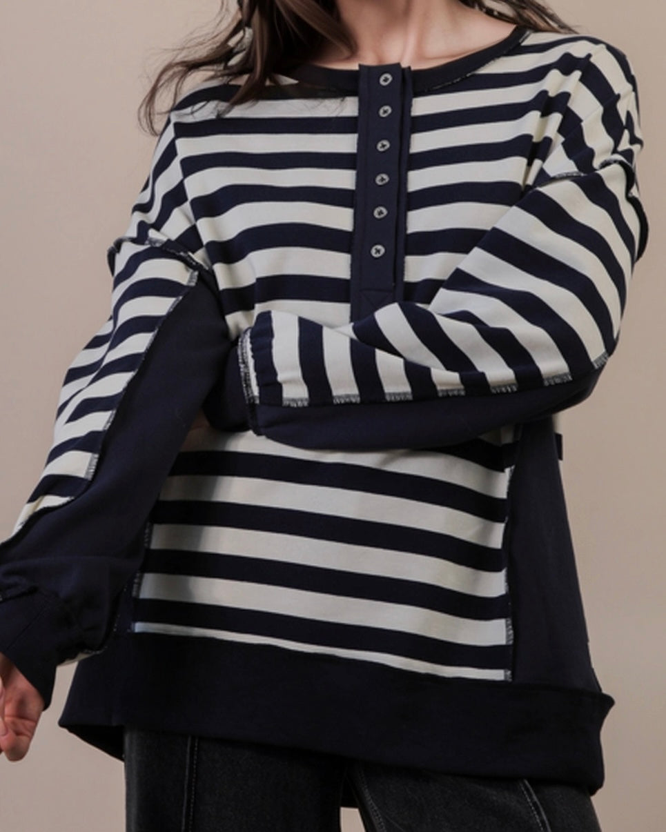 Ryan Navy Top - The Swanky Shack