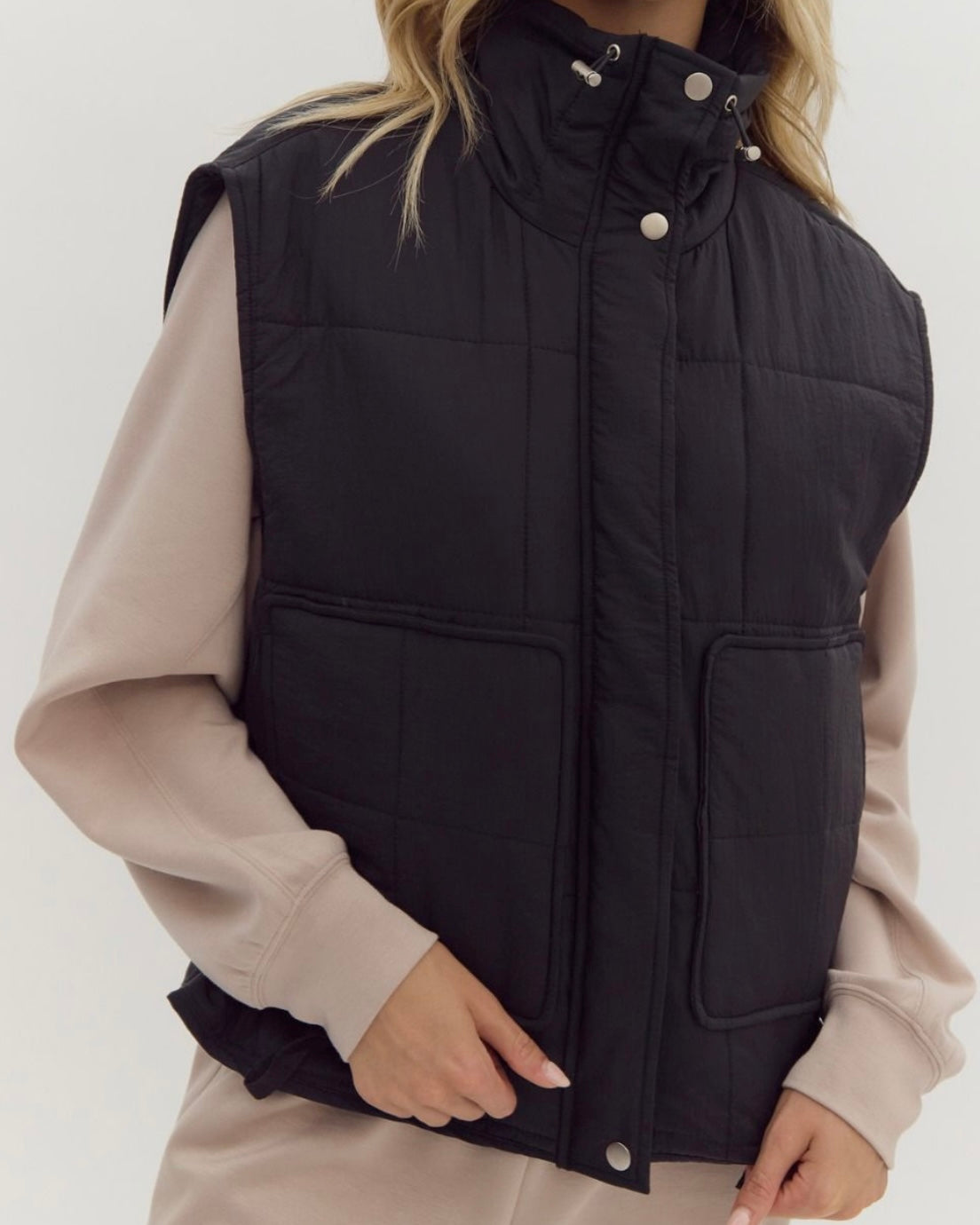 Black Puffer Vest - The Swanky Shack