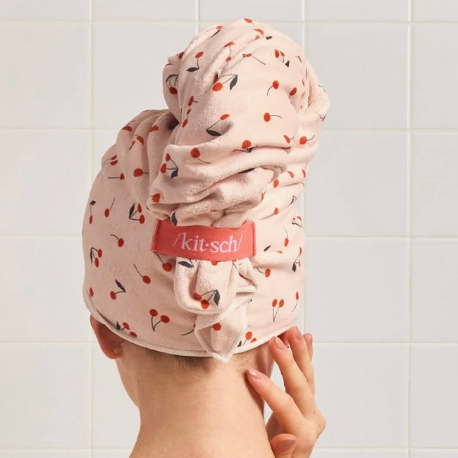 Cherry Print XL Towel Wrap - The Swanky Shack