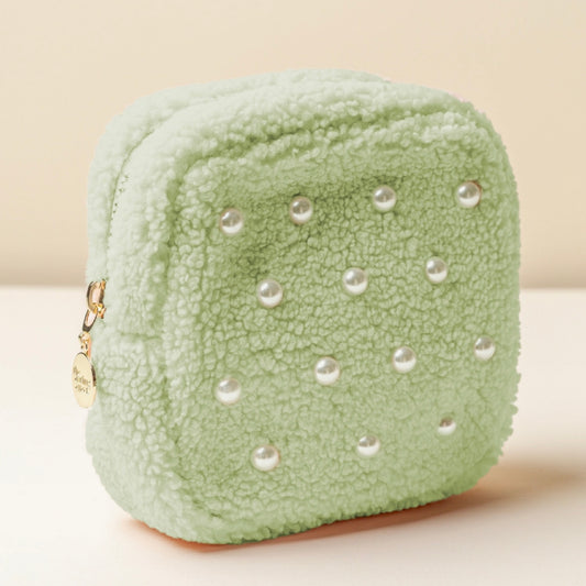 Pearl Sage Teddy Pouch - The Swanky Shack