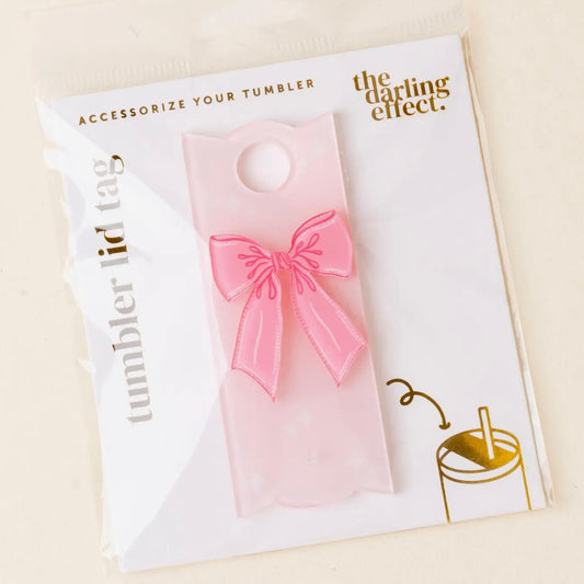 Pink Bow Tumbler Lid