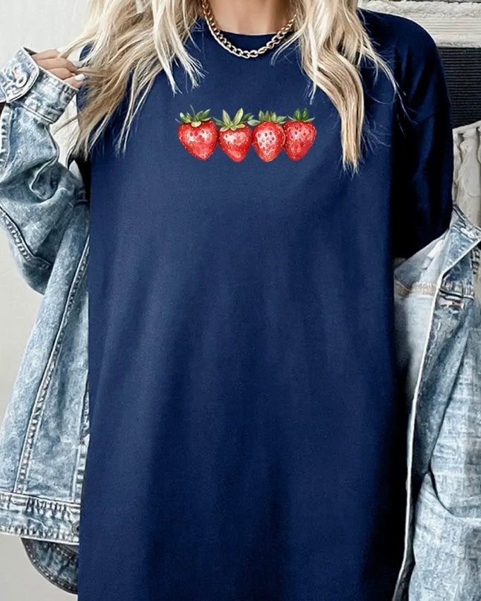 Little Strawberries Graphic Tee - The Swanky Shack