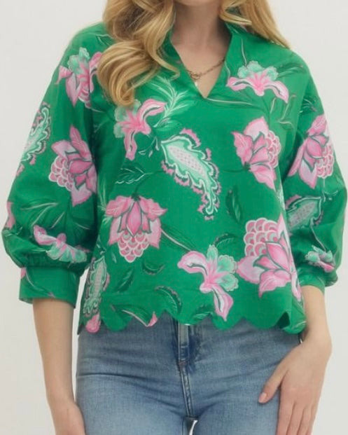 Vibrant Floral Blouse