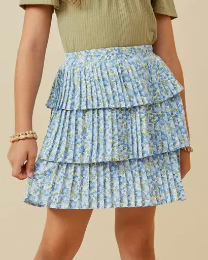 Girls Floral Tiered Skirt - The Swanky Shack