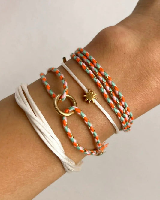 Creamsicle Friendship Ring Bracelet