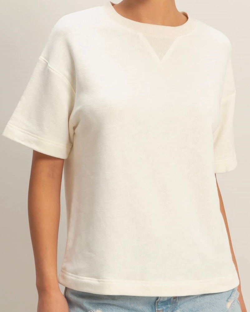 Whip Cream Crew Neck Tee - The Swanky Shack
