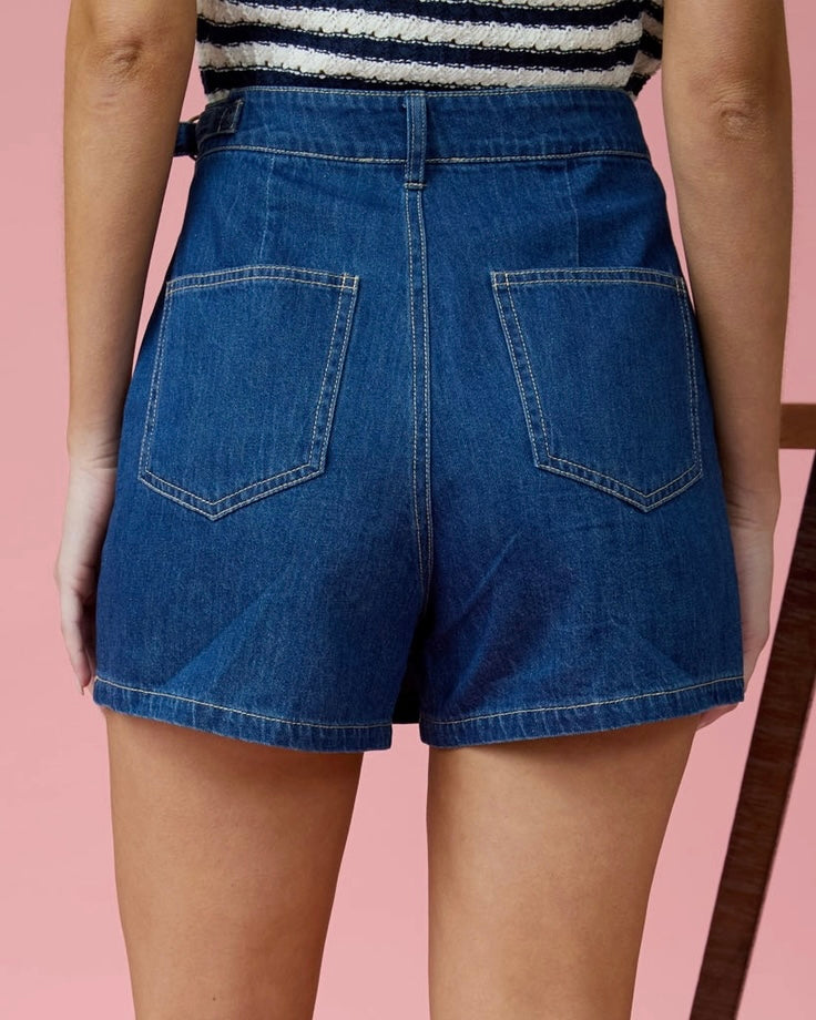 Wrap Denim Skort - The Swanky Shack