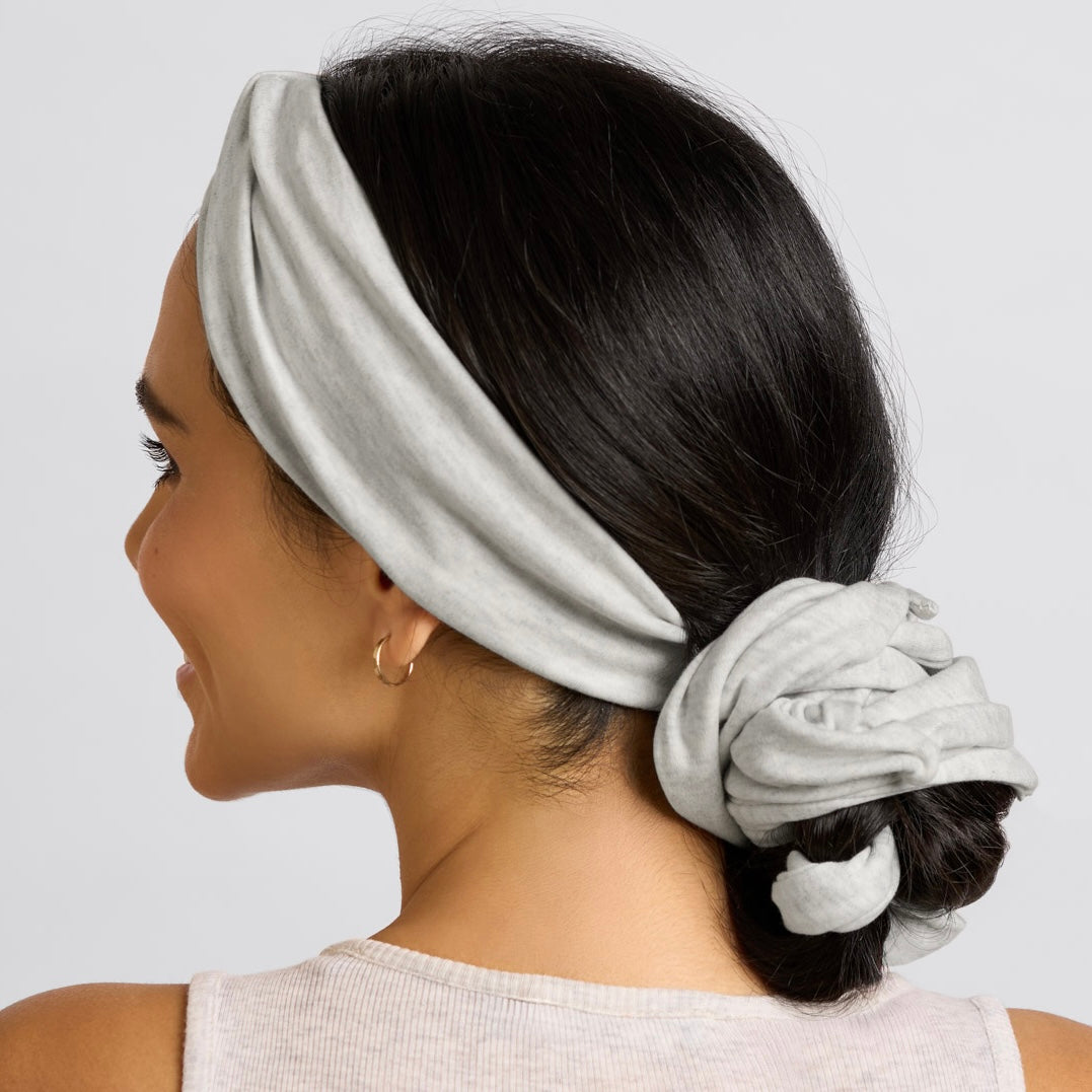 Gray Heatless Curling Headband - The Swanky Shack
