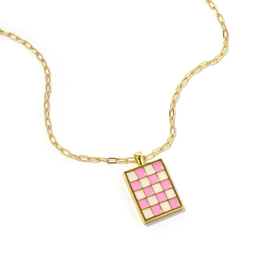 Hopscotch Pink Necklace - The Swanky Shack
