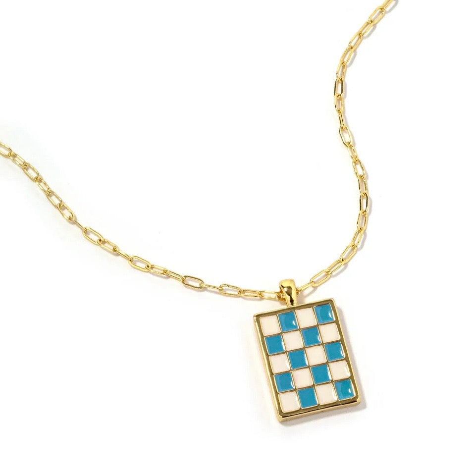 Hopscotch Blue Necklace - The Swanky Shack