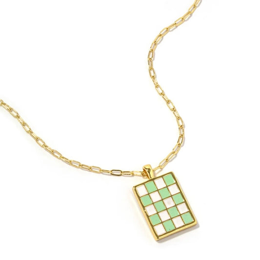 Hopscotch Mint Necklace - The Swanky Shack