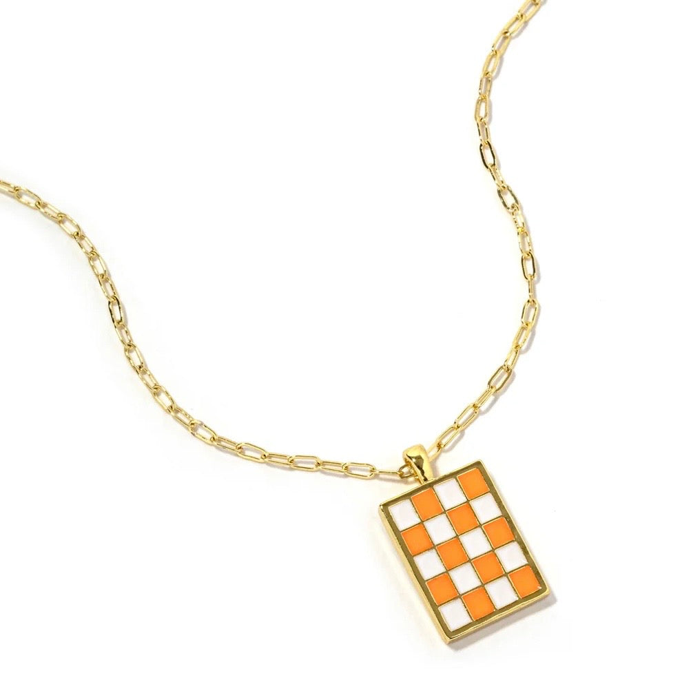 Hopscotch Orange Necklace - The Swanky Shack