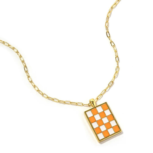 Hopscotch Orange Necklace - The Swanky Shack
