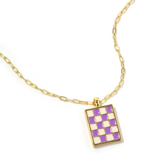 Hopscotch Purple Necklace - The Swanky Shack