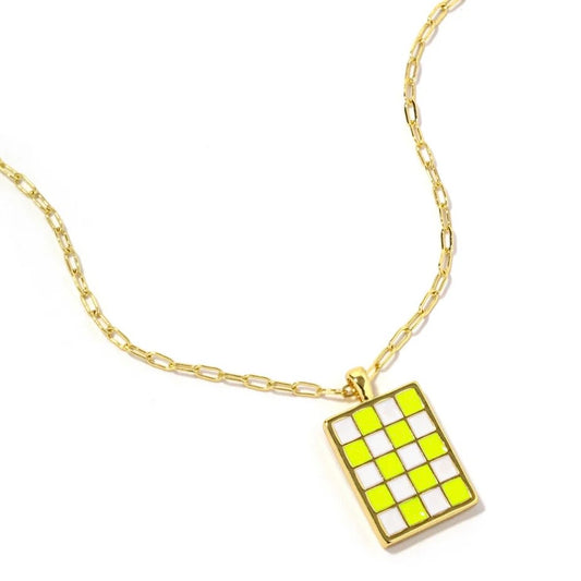 Hopscotch Yellow Necklace - The Swanky Shack