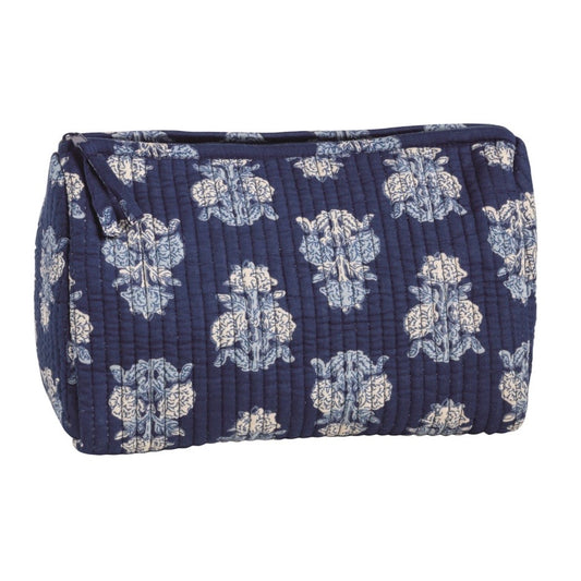 Navy Cornflower Cosmetic Case - The Swanky Shack