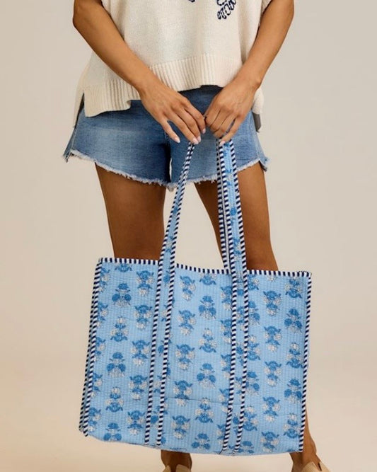 Blue Cornflower Tote - The Swanky Shack