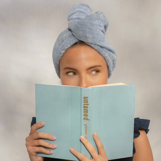 Coastal Blue Microfiber Hair Towel - The Swanky Shack
